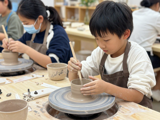 亲子陶艺一日深度研学,彩绘上釉课体验指南