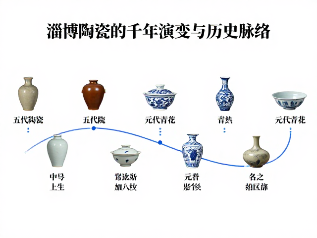 从五代陶瓷到元代青花,淄博陶瓷的千年演变与历史脉络