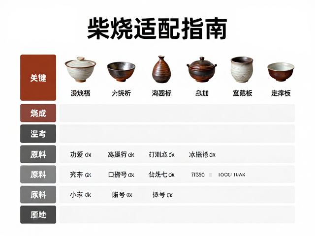 柴烧适配指南,按烧成温度分类与原料标签管理全解析