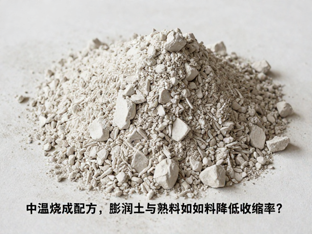 中温烧成粘土配方，膨润土与熟料如何降低收缩率？