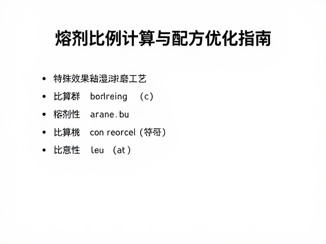 特殊效果釉湿法球磨工艺，熔剂比例计算与配方优化指南