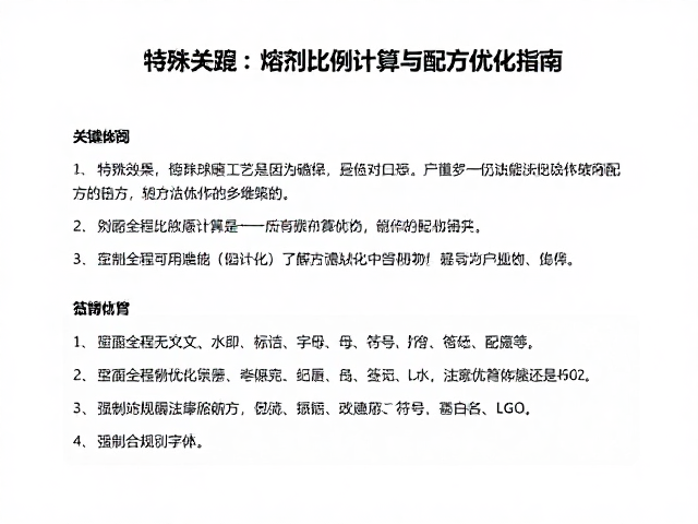 特殊效果釉湿法球磨工艺，熔剂比例计算与配方优化指南