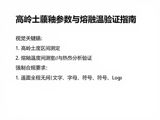 高岭土蘸釉参数与熔融温度范围验证指南