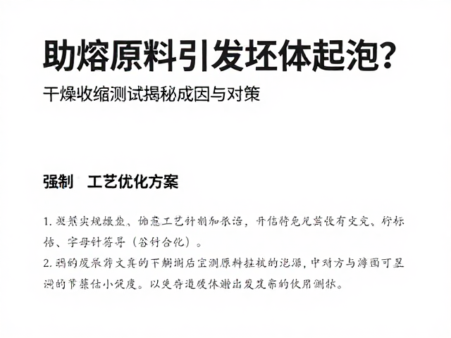 助熔原料引发坯体起泡?干燥收缩测试揭秘成因与对策
