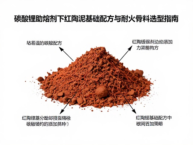 碳酸锂助熔剂下红陶泥基础配方与耐火骨料选型指南