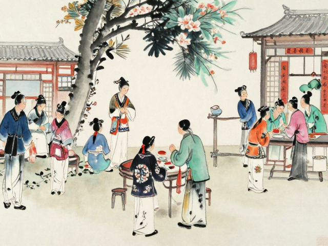清代粉彩兴盛下的写意技法，民俗生活场景中的艺术流变