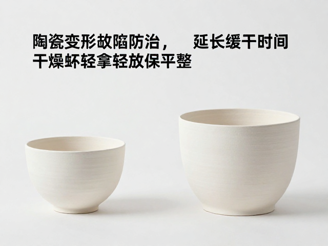 陶瓷变形缺陷防治,延长缓干时间,干燥坯轻拿轻放保平整