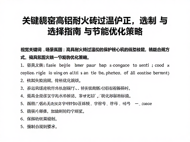 窑具高铝耐火砖过温保护，选型指南与节能优化策略