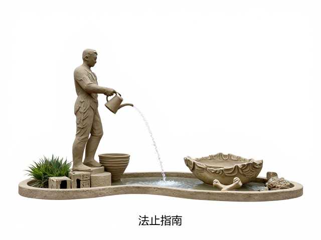 户外景观雕塑设计，瓷泥材质与喷壶养护全指南