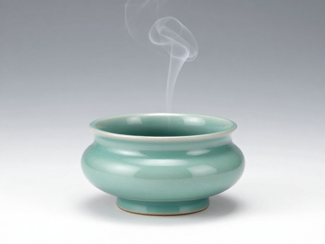 青釉细口宽腹香炉,古风香器成品推荐与鉴赏指南