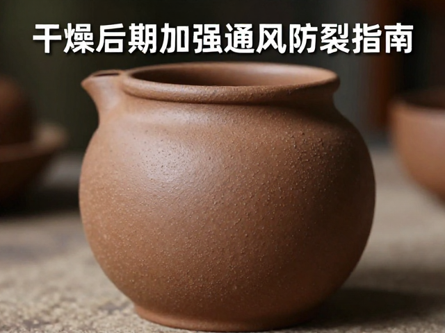 紫砂泥干坯长期保存技巧，干燥后期加强通风防裂指南