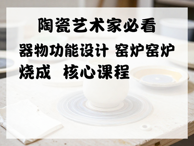 陶瓷艺术家必看，器物功能设计与窑炉烧成核心课程