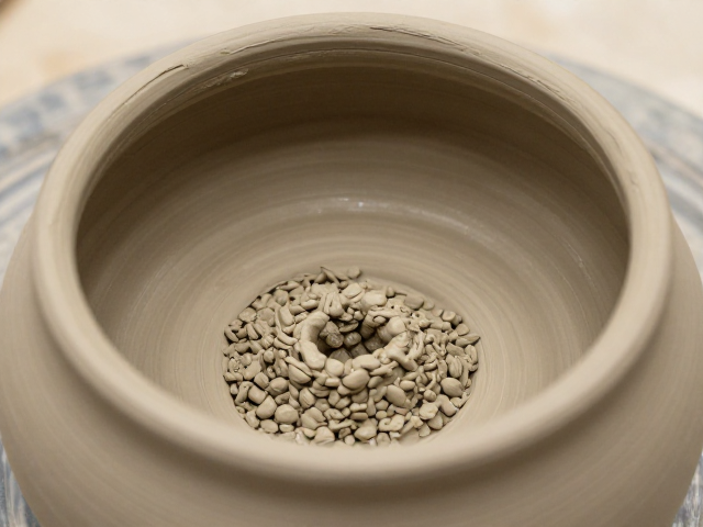 茶器制作中泥板成型泥的粘土颗粒结构分析
