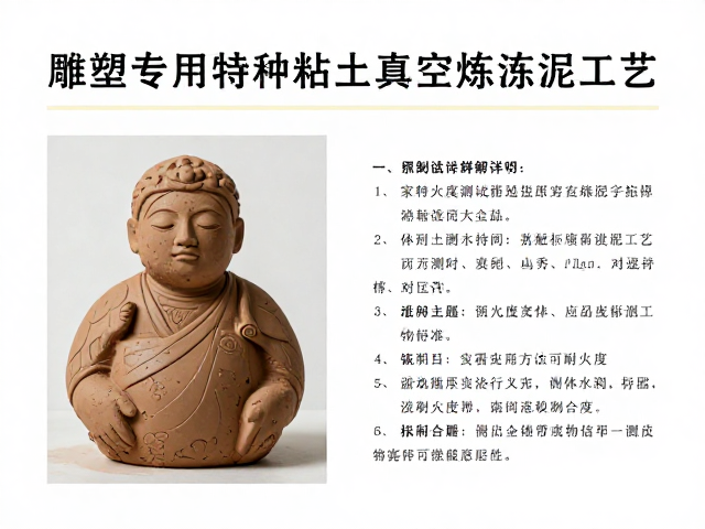雕塑专用特种粘土真空炼泥工艺与耐火度详解
