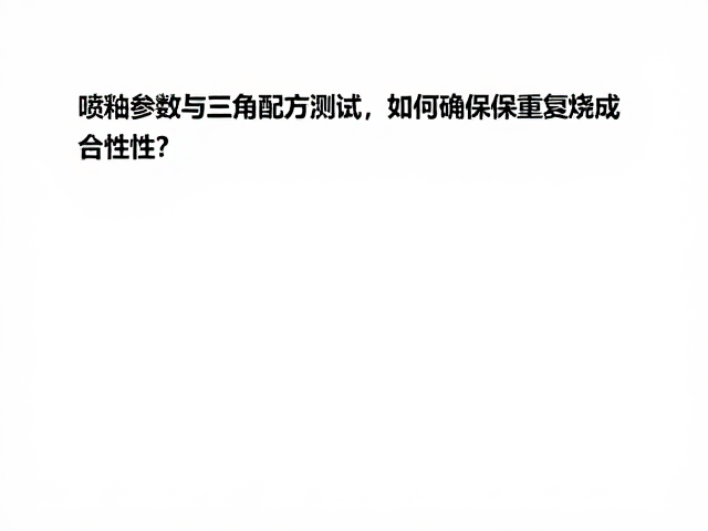 喷釉参数与三角配方测试,如何确保重复烧成一致性?