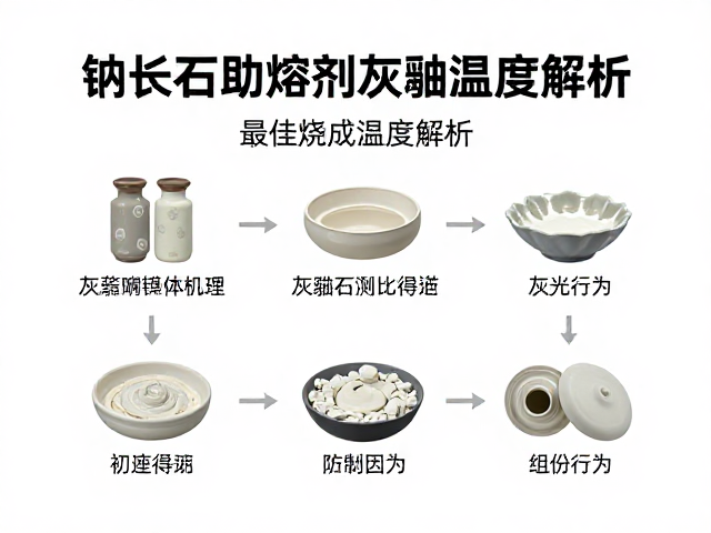 钠长石助熔剂在灰釉中的应用，最佳烧成温度解析