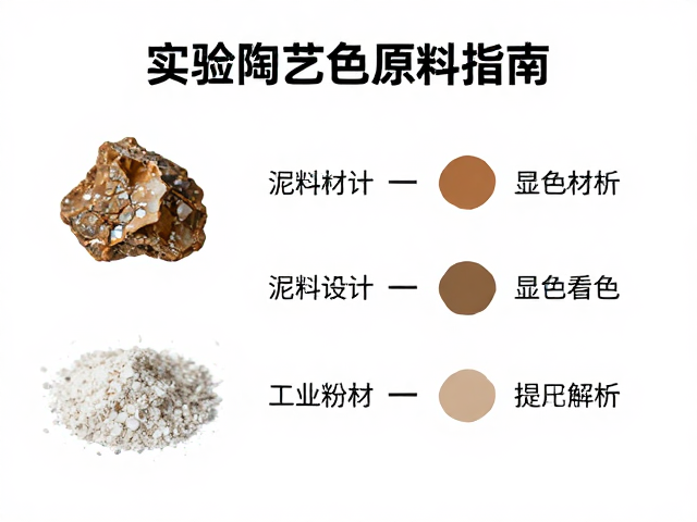实验陶艺着色原料指南，标注泥料名称与显色效果解析