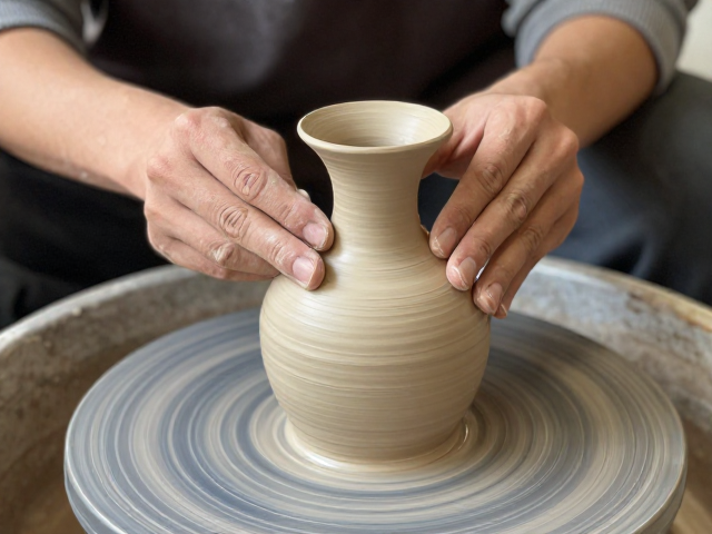 非遗轮制拉坯技艺，古法陶瓶制作全解析，体验拉坯魅力