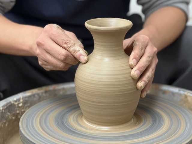 非遗轮制拉坯技艺，古法陶瓶制作全解析，体验拉坯魅力