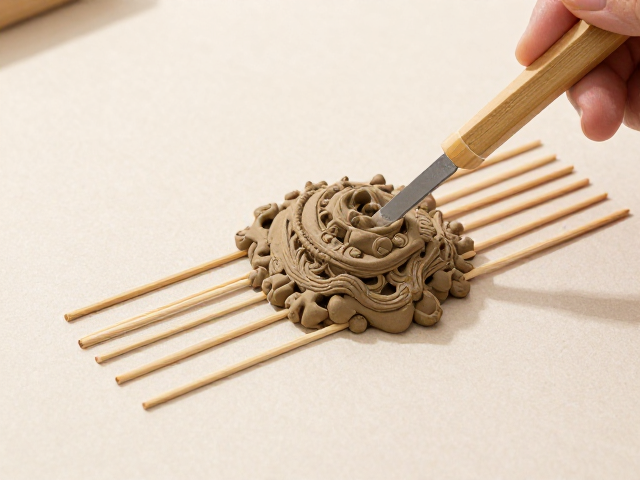 薄层泥绘技法详解，竹签刻刀堆泥装饰技巧与创作指南