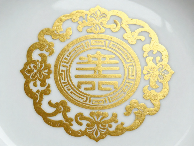 烫金转印技法解析，釉下纹样与釉层牢固结合，打造吉祥纹样之美