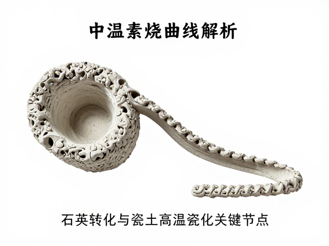 中温素烧曲线解析,石英转化与瓷土高温瓷化关键节点