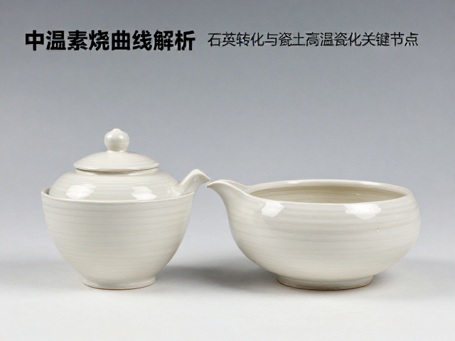 中温素烧曲线解析,石英转化与瓷土高温瓷化关键节点