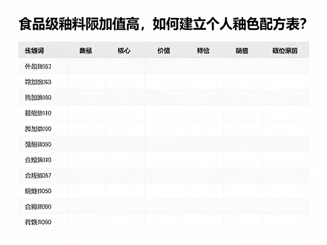 食品级釉料附加值高，如何建立个人釉色配方表？