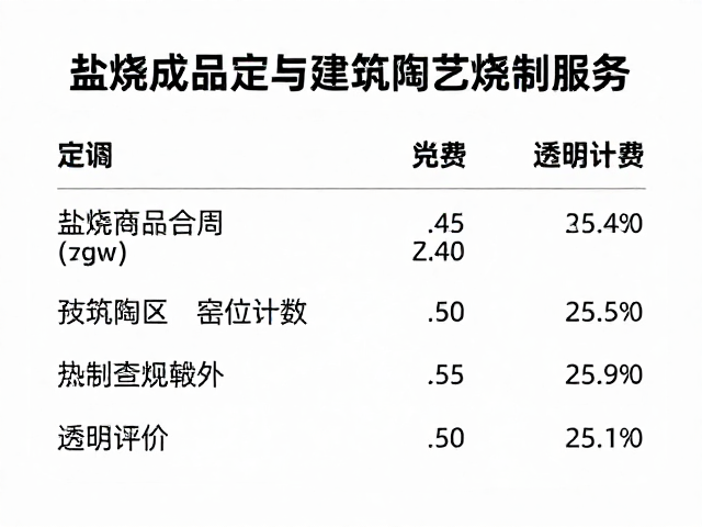 盐烧成品定制与建筑陶艺烧制服务,按窑位计费透明报价