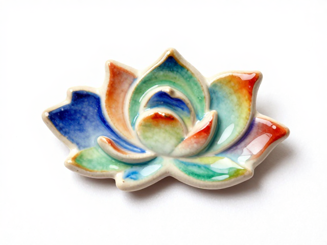 节日限定款国风陶艺胸针，彩绘釉独特色彩，手工非遗美学