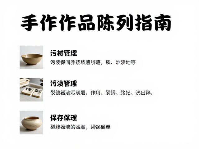 手作作品陈列指南,污渍清理养护与裂纹器物单独保存技巧