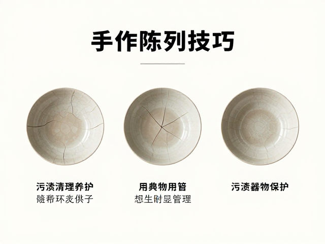 手作作品陈列指南,污渍清理养护与裂纹器物单独保存技巧