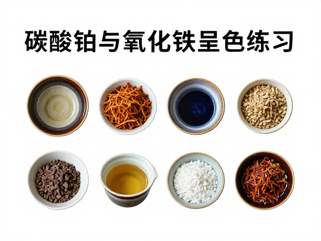 碳酸钡与氧化铁呈色练习，高光釉料配方与烧制技巧全解析