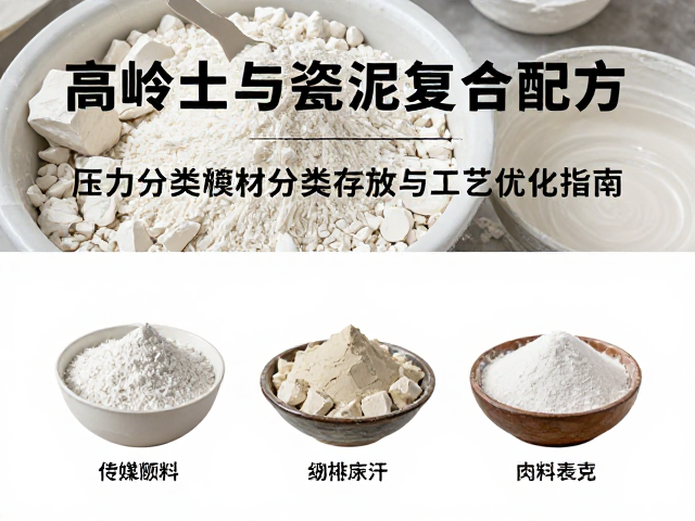 高岭土与瓷泥复合配方，原料分类存放与工艺优化指南