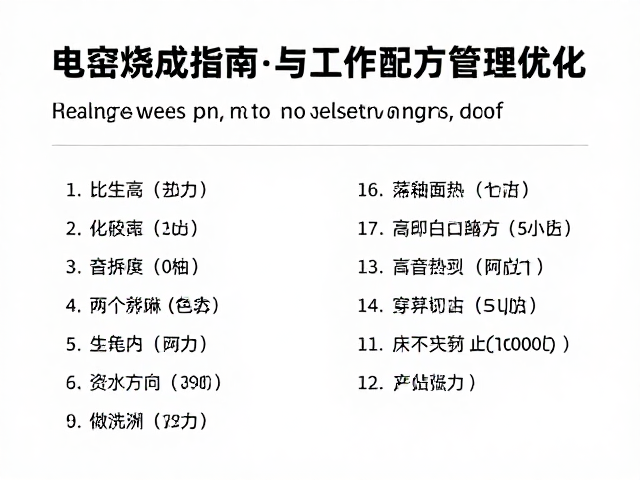 电窑烧成指南，荡釉参数与工作室配方管理优化