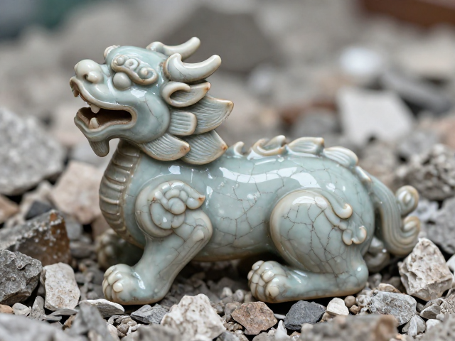 矿物材料装饰中的釉面无裂纹缩釉问题，传统瑞兽工艺解析