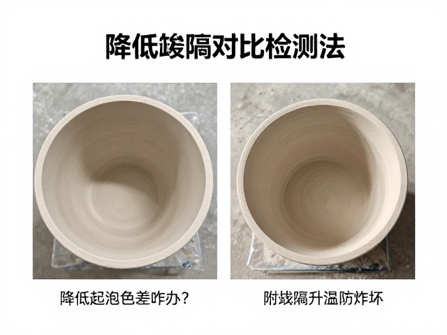 坯体起泡色差咋办？降低初期升温防炸坯，附缺陷对比检测法