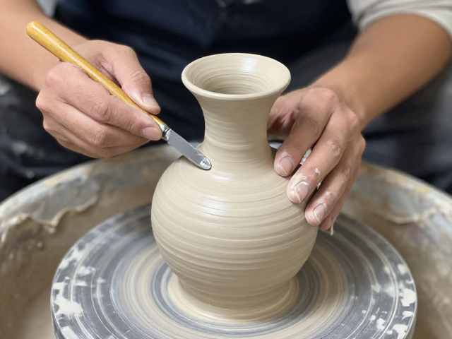 拉坯修坯刀怎么选？定中心技巧，花瓶制作全流程指南