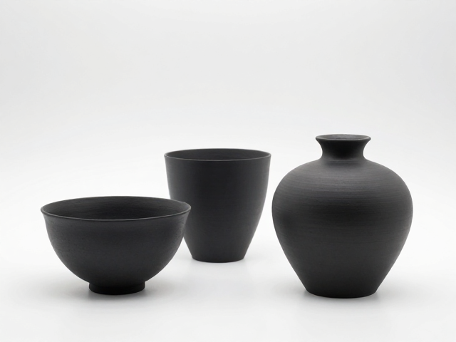 黑陶胎素坯成品亮相艺术展陈，独具匠心的东方美学新主张