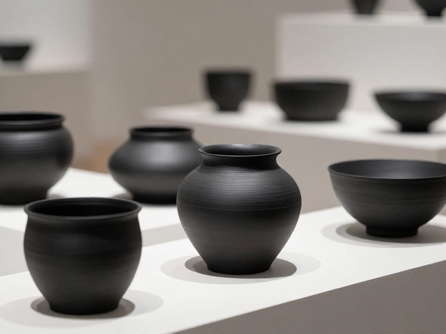 黑陶胎素坯成品亮相艺术展陈，独具匠心的东方美学新主张
