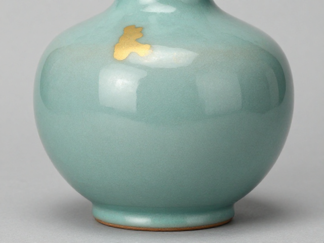 青釉成品温润器表金彩点缀,古韵与现代审美的完美融合