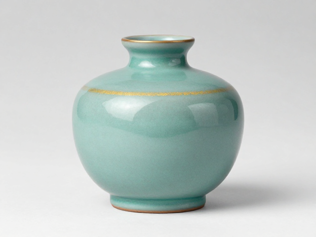青釉成品温润器表金彩点缀,古韵与现代审美的完美融合