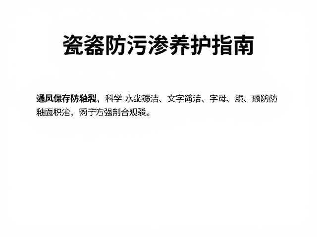 通风保存防釉裂，定期清积尘，瓷器防污渗养护指南