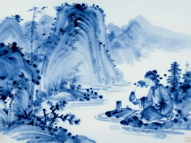 青花釉色流转，解读陶艺中的人文意境与绘制美学