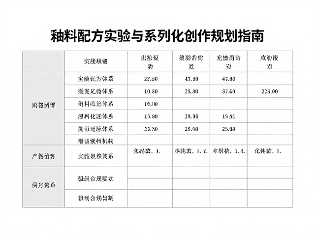 陶瓷艺术家必看,釉料配方实验与系列化创作规划指南