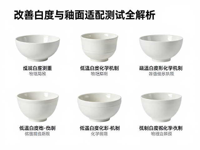 按烧成温度分类，改善白度与釉面适配测试全解析