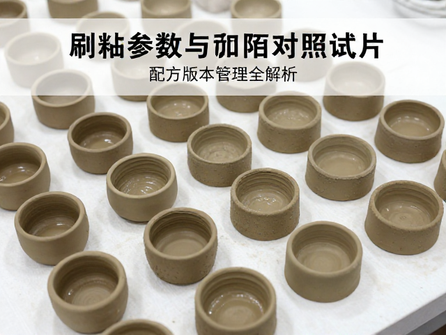 刷釉参数与泥胎对照试片，配方版本管理全解析