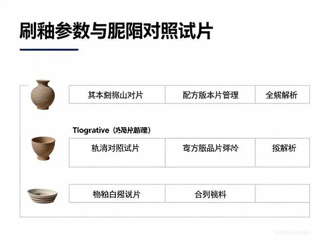 刷釉参数与泥胎对照试片,配方版本管理全解析