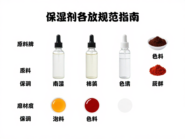 保湿剂与色料浓度对比，原料分类存放规范指南