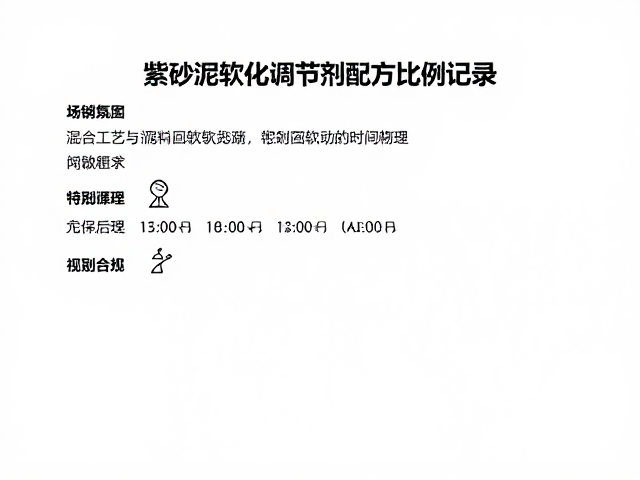紫砂泥软化调节剂配方比例记录，新手避坑指南